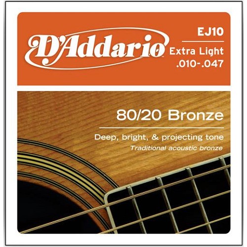 DADDARIO Senar Gitar Bronze Acoustic Guitar Strings EJ-10
